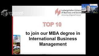 Why study International Business Management (MBA) at Ludwigshafen University of Business and Society