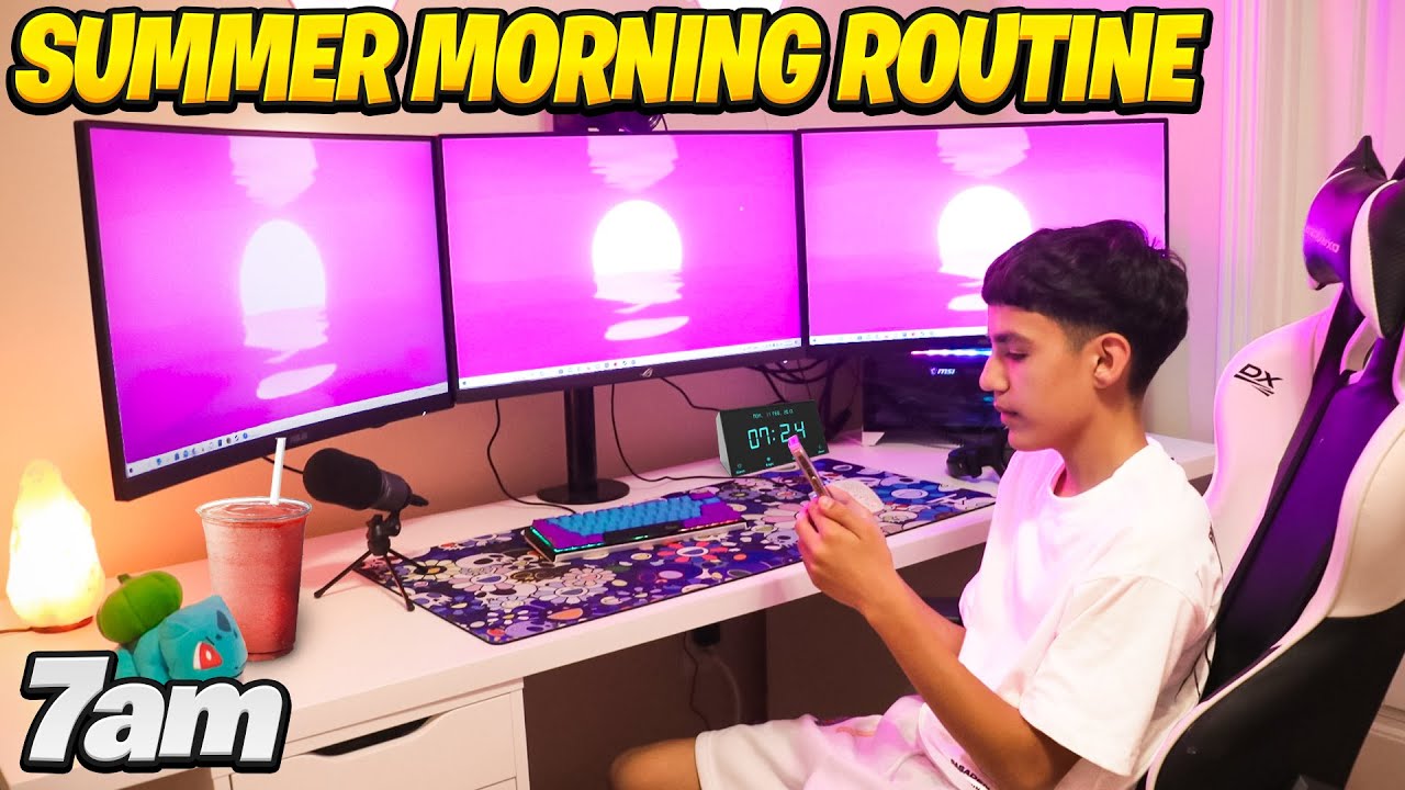 The Summer Morning Routine Of A 15yr High School YouTuber