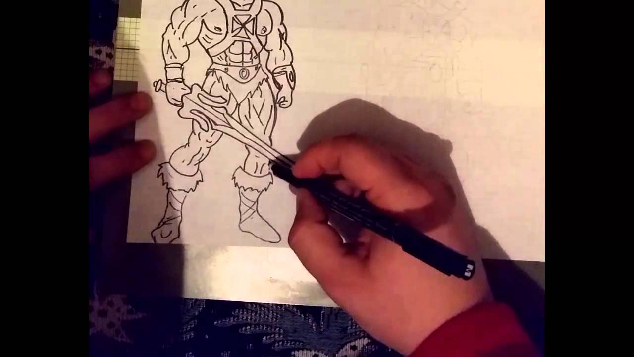 How to draw He-Man? He-Man Drawing - YouTube