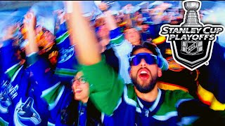ALMOST FAINTED IN THE 5-4 COMEBACK WIN - CANUCKS VS OILERS GAME 1 OF THE NHL PLAYOFFS!!