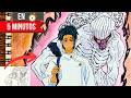 Coloreando a YUTA y RIKA con marcadores y lápices de color - Jujutsu Kaisen