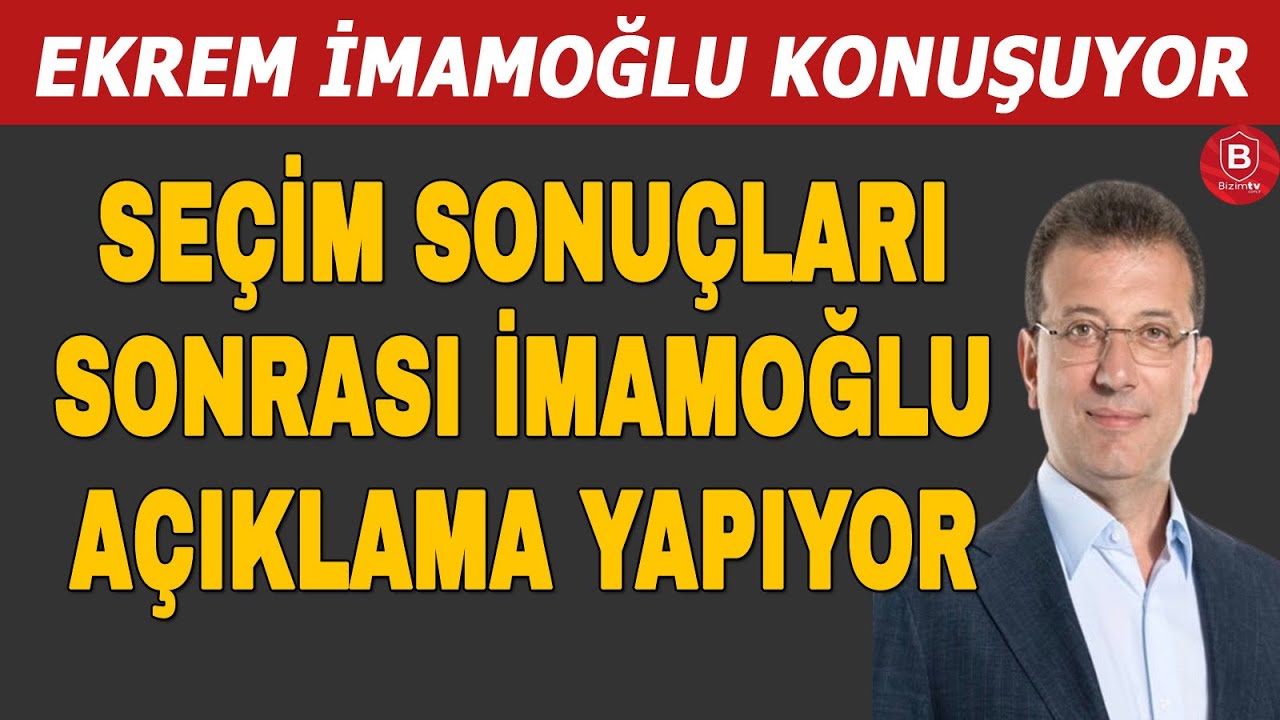 ⁣Seçim Sonuçları Kesinleşti: Ekrem İmamoğlu Açıklama Yapıyor