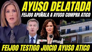 BOMBAZO FEIJÓO APUÑALA A AYUSO PUEDE ACABAR COMO TESTIGO JUICIO MALVERSACIÓN COMPRA ÁTICO