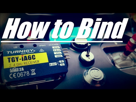 How to bind TGY IA6C Receiver To The Turnigy Evolution Radio