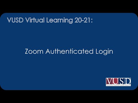Zoom Authenticated Login Training