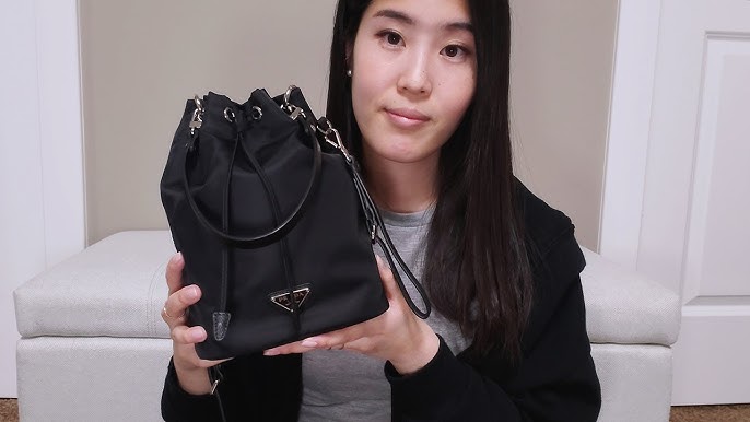 3 ways to style the black saffiano leather Prada Re-Edition purse🖤 wh, Prada Nylon Bag