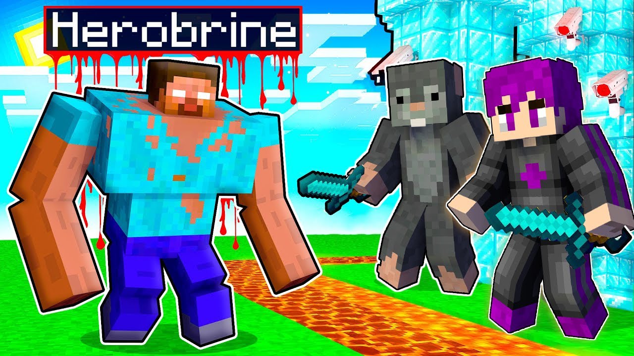 ماين كرافت : تحدي بناء بيت أمن فوق الجبل ضد الهيروبراين المتحول القوي ...!😱🔥