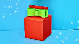 🎁 DIY crafts: Paper GIFT BAG for Christmas (Easy) from A4 paper