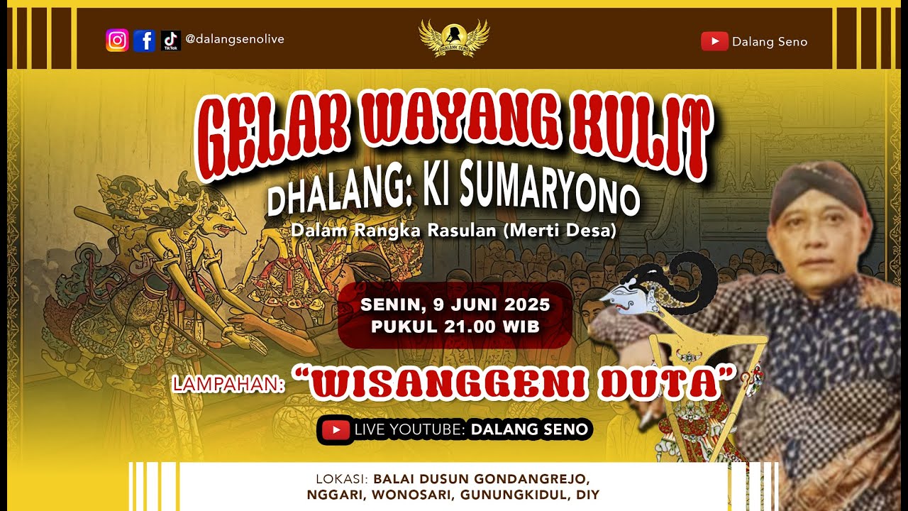 #LiveStreaming Wayangkulit Ki Sumaryono - WISANGGENI DUTA