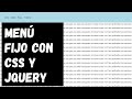 Menú Fijo con CSS y jQuery