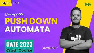 Push Down Automata | Theory of Computation | GATE 2023 CRASH COURSE