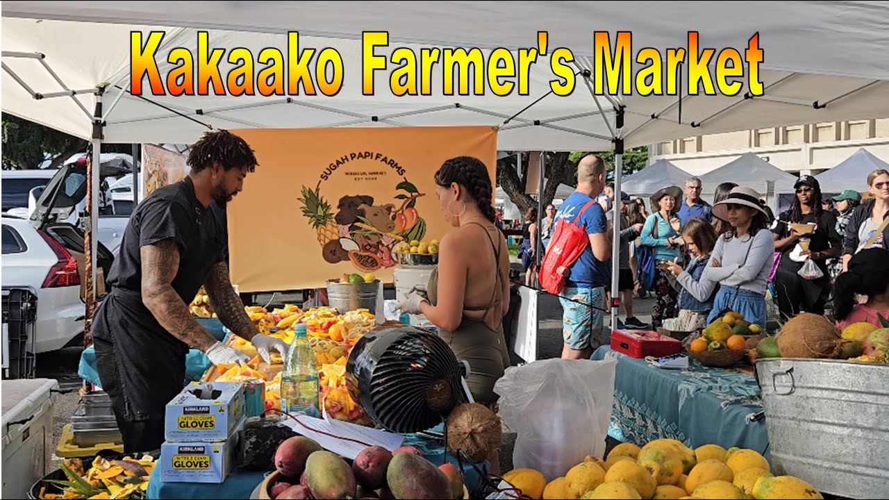 [4K] Kakaako Farmers Market in Honolulu, Oahu, Hawaii YouTube