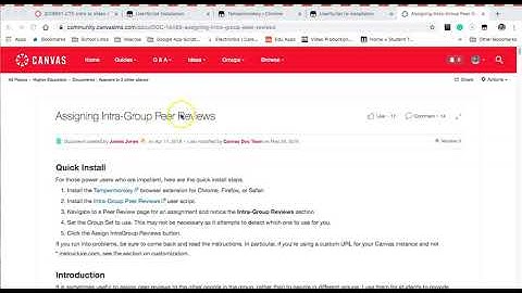 Canvas Intra-Group Peer Review