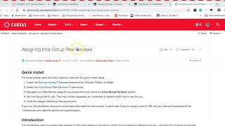 Canvas Intra-Group Peer Review