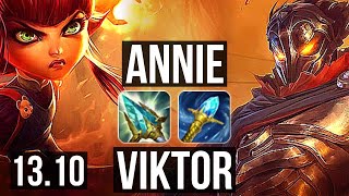 ANNIE vs VIKTOR (MID) | 6/1/10, Rank 8 Annie, 300+ games | TR Challenger | 13.10