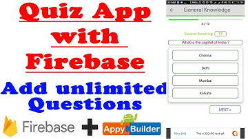 (2022) Kodular Quiz App aia with Firebase + Admin Panel App + Unlimited Questions Kodular #aia