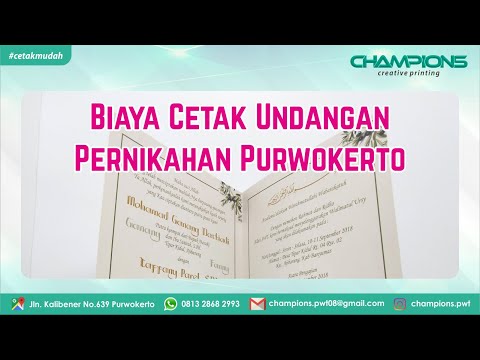 Biaya Cetak Undangan Pernikahan Purwokerto