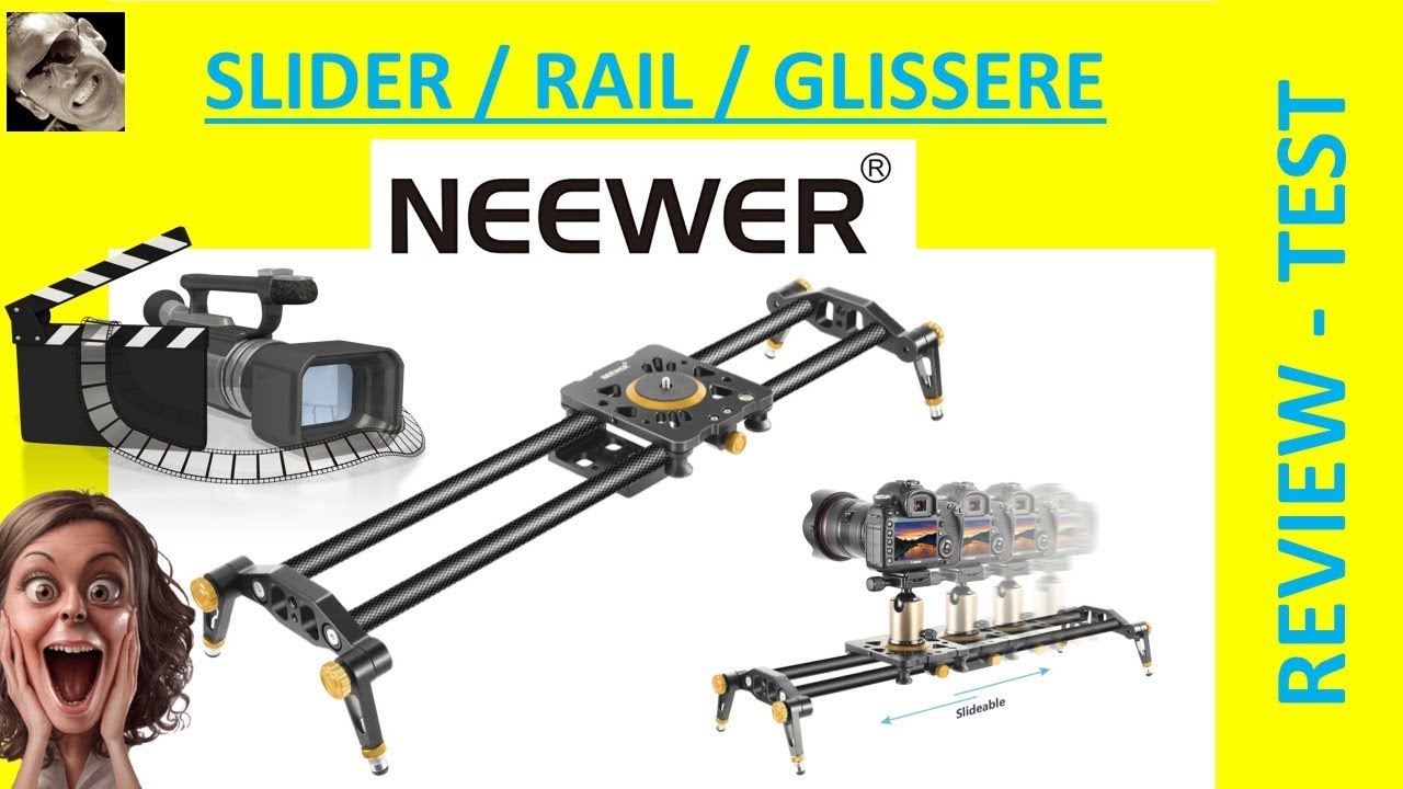 Slider Rail Carbone Neewer 80cm - Glissière Stabilisateur Pour Caméra DSLR - 6 Roulements, Charge 8kg