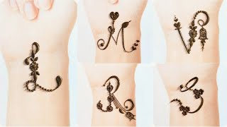 Latest Letter Tattoo Mehndi Tattoo Designs  Very Beautiful Alphabet Mehndi Designs 