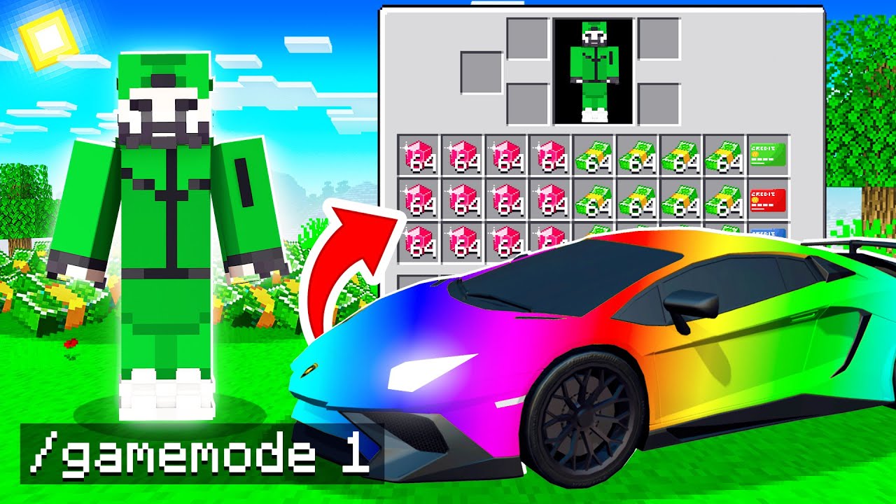YOUTUBER geht HEIMLICH in GAMEMODE_1 in Minecraft!
