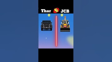 Mahindra Thar vs jcb❓| full comparison | #shorts