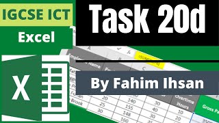 Task 20d Name a cell or range of cells