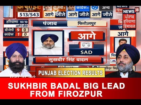 Sukhbir Badal Big Lead From Firozpur | Lok Sabha Election Results 2019 LIVE Coverage | Punjab Latest