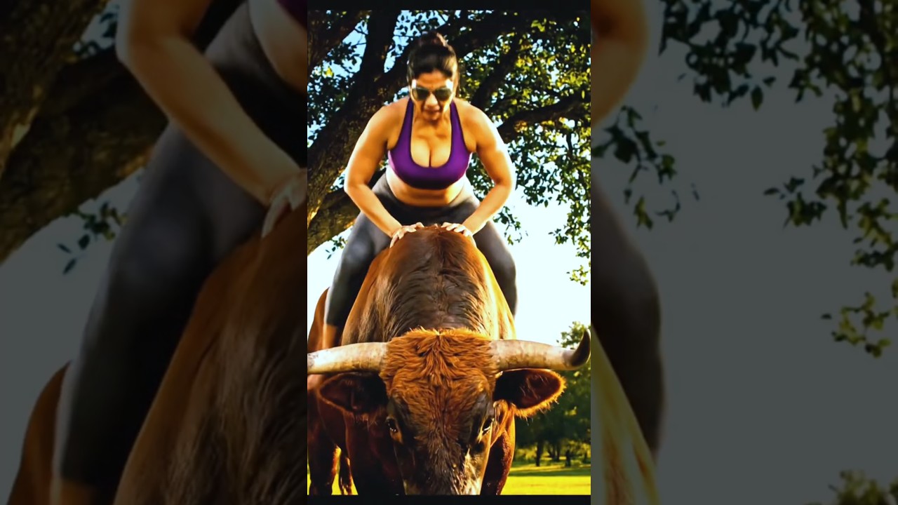 Funny Cow Ride Moment 🤣 | AI Farm Short | Viral Shorts