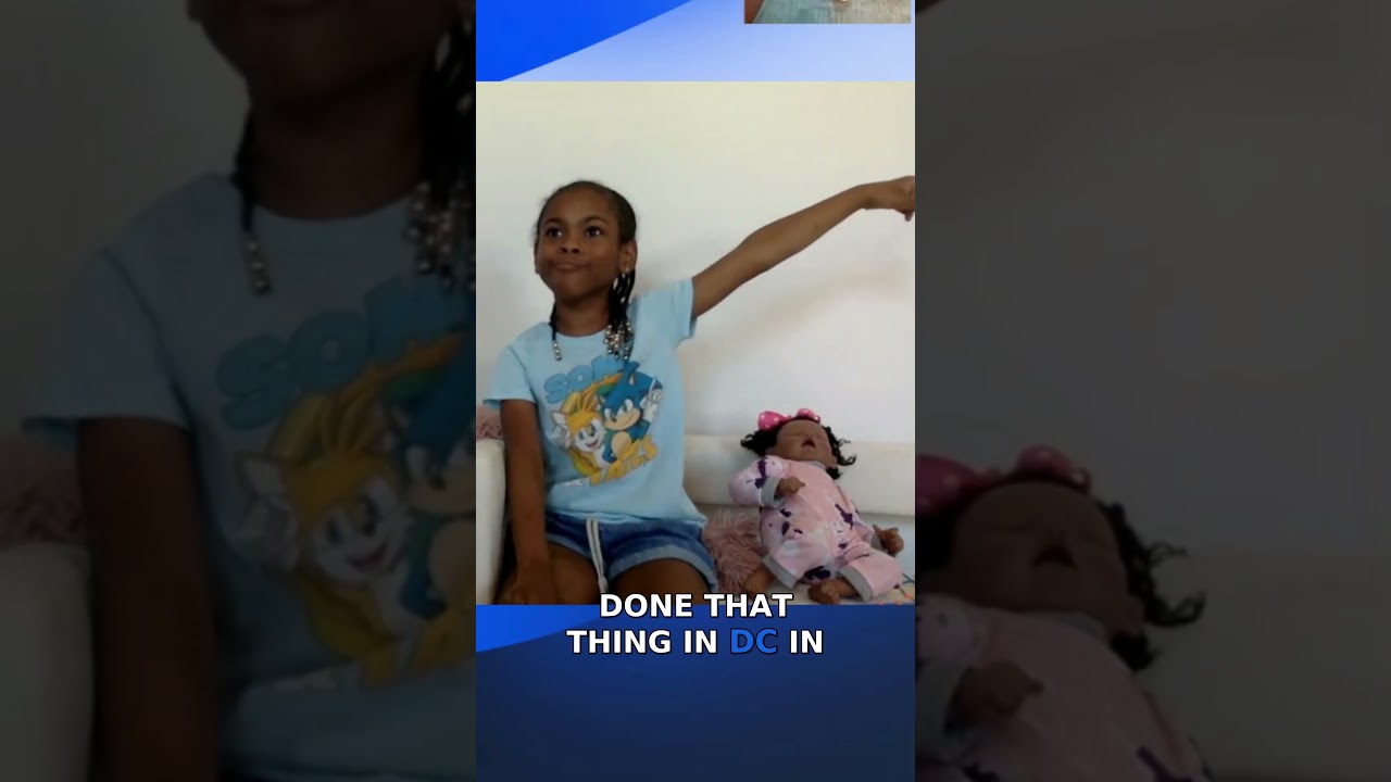 Talking To My Daughter Jamie (off camera) With Granddaughter Zuri