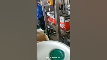 Automatic oil bucket pail drum top lid top pressing sealing machine line