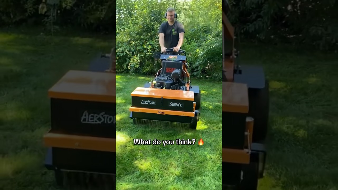 What do you think of the NEW Scag Aerstorm with Drop-Seeder 🔥 