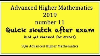 2019 SQA Advanced Higher Mathematics no.11  Quick Sketch