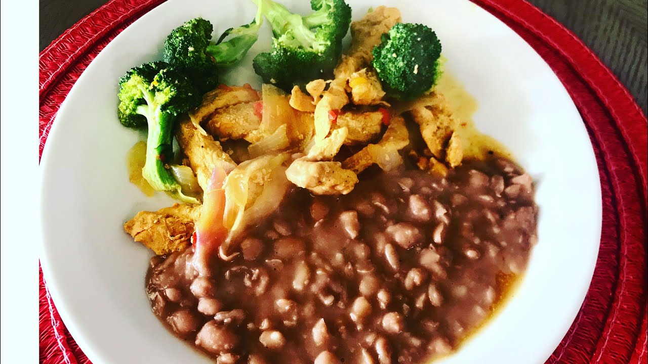 Receta fácil fajitas de pollo y frijoles YouTube