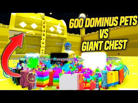 600 Dominus Tier 17 Pets Vs Giant Dominus Chest In Pet Simulator Insanely Fast Roblox Youtube - sinan koÃ§ali roblox pet simulator