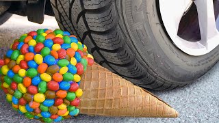 Crushing Crunchy & Soft Things by Car! - EXPERIMENT: HALLOWEEN PUMPKINS vs CAR vs FOOD