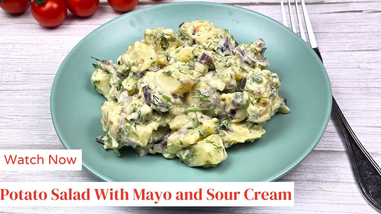 potato salad with sour cream and mayonnaise dressing Easy sour cream potato salad