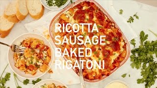 Baked Sausage and Cheese Rigatoni Recipe