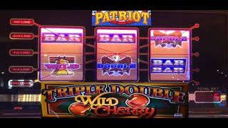 CLASSIC OLD SCHOOL CASINO SLOTS: TRIPLS DOUBLE WILD CHERRY + PATRIOT SLOT PLAY! DOUBLE PATRIOT 777 screenshot 5