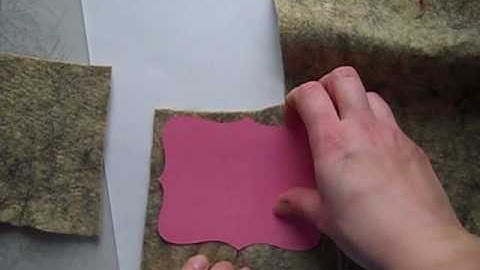 Cutting felt with the Big Shot