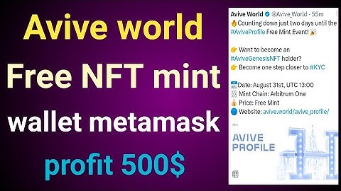 Avive Launch Profile Mint।Avive Hub Launch KYC। Avive Hub Mint Fee