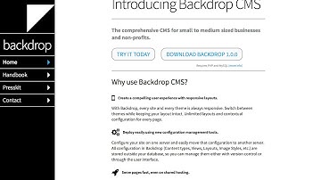 Backdrop CMS 1.0 - Install and Preview
