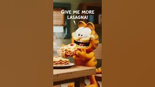 Garfield loves eating lasagna