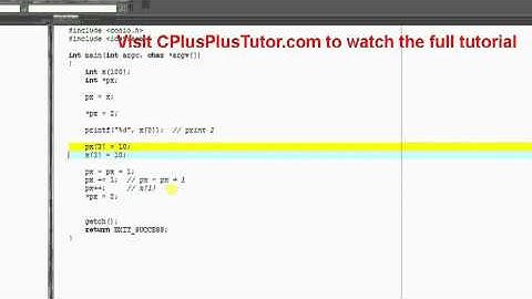 C Programming Tutorial # 22  - Pointers and Arrays - Part 3 [HD]x