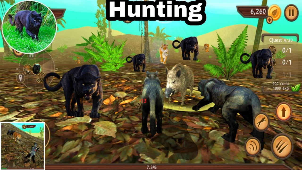 Wild Panther Sim 3D | New Animals Hunting Android Mobile Gameplay 🦁