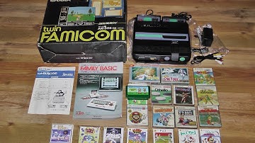 SHARP Twin Famicom AN-505-BK + 18 Games from Ebay Unboxing