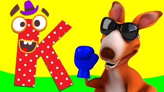 K for Kangaroo - Alphabet Phonics - Learn to Read Letter Sounds with Animals