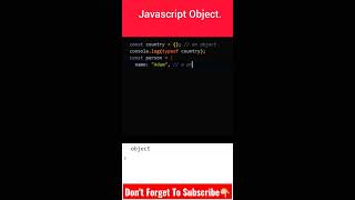 JAVASCRIPT OBJECTS | What is property key value pair bracket notation #shorts #javascript