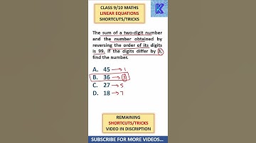 linear equation MCQ Tricks,Maths Short Tricks,Maths Tricks,ICSE CBSE Class 10 MATHS| KarnoMatics
