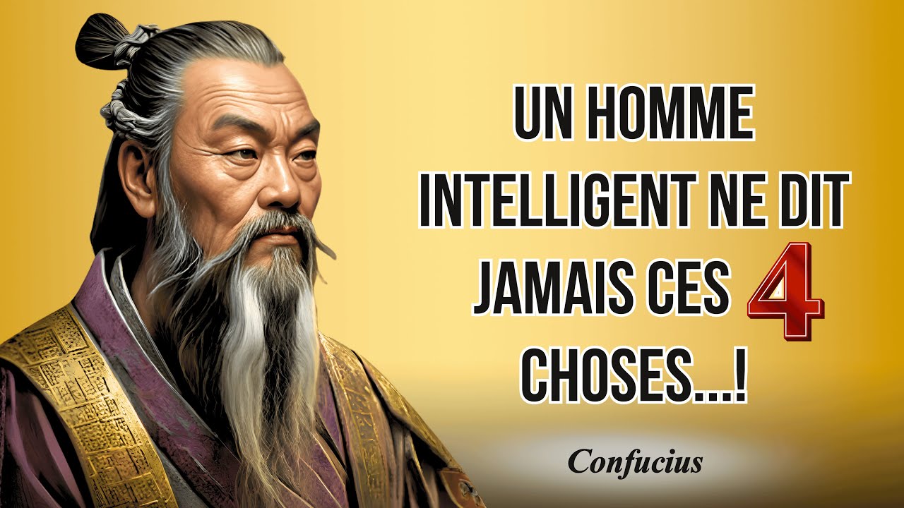 Un Homme Intelligent Ne Dit Jamais Ces 4 Choses à Propos de Lui-Même | Citations de Confucius