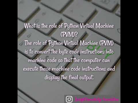 What is the role of Python Virtual Machine (PVM)? #python # ...